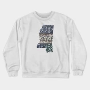 Vintage Mississippi License Plates Crewneck Sweatshirt